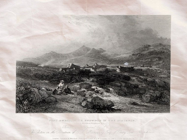 Wales Pont Gwryd Snowdon Wales Bentley 1840 Vintage A4 Photo Print