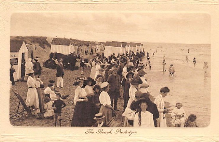 Wales Prestatyn The Beach Vintage A4 Photo Print