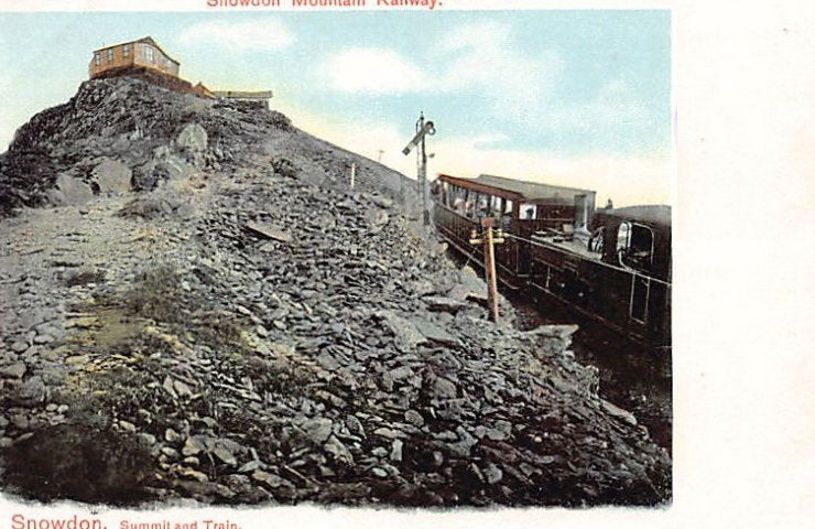 Wales Snowdon Mountain Railway Summit Train Vintage A4 Photo Print
