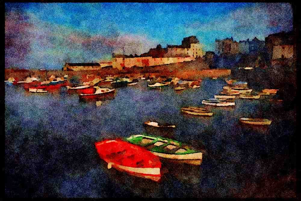 Wales UK GB 095029 Tenby Harbor A4 Limited Edition Watercolour Print
