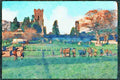 Wales UK GB 095039 Rugby, Carmarthen A4 Limited Edition Watercolour Print