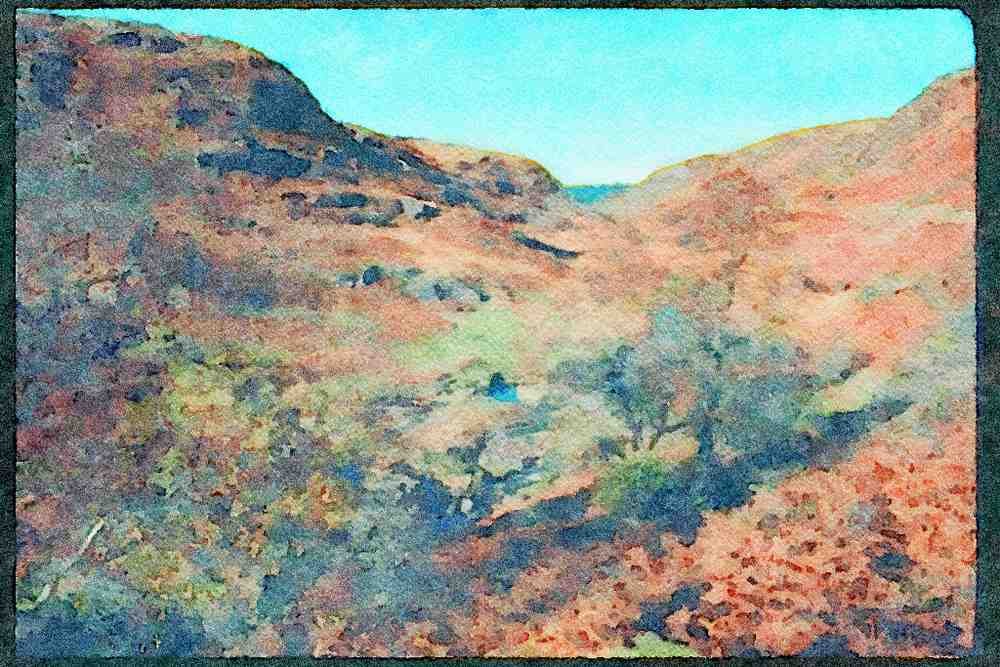 Wales UK GB 095043 Irfon River And Valley, Powys County A4 Limited Edition Watercolour Print