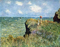 Walk On The Cliffs Monet A4 Photo Print
