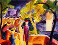 Walking At The Lake August Macke Expressionism A4 Photo Print
