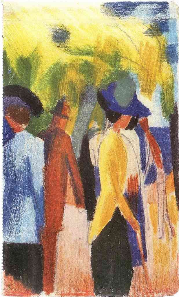 Walking Under Trees 2 August Macke Expressionism A4 Photo Print