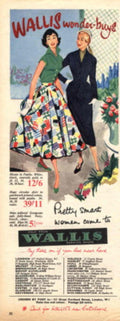 Wallis Wonder Buys 1950s Vintage Retro Advert Poster