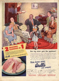 Walls Ice Cream 6 1950s Vintage Retro Advert Poster