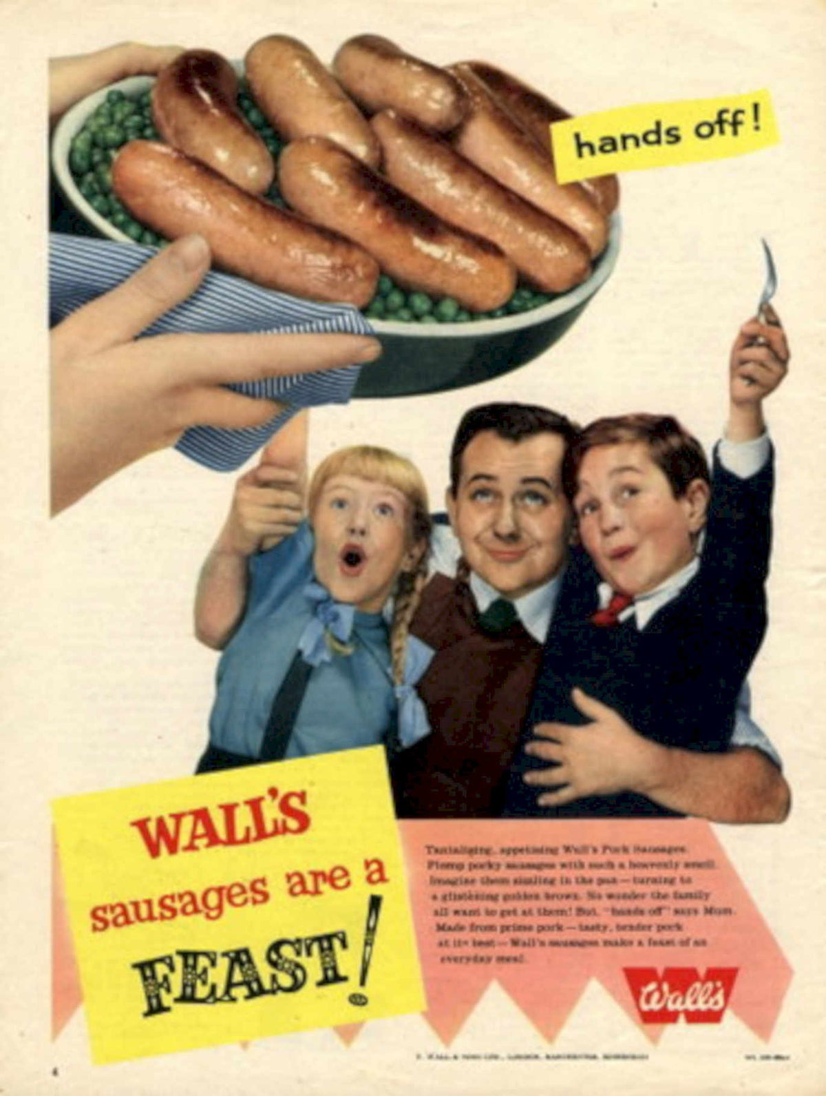 Walls Sausages Feast 2 1960s Vintage Retro Advert