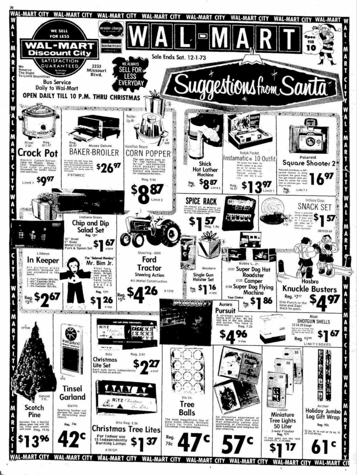 Walmart Christmas Flyer Newspaper Vintage Retro Advert Poster