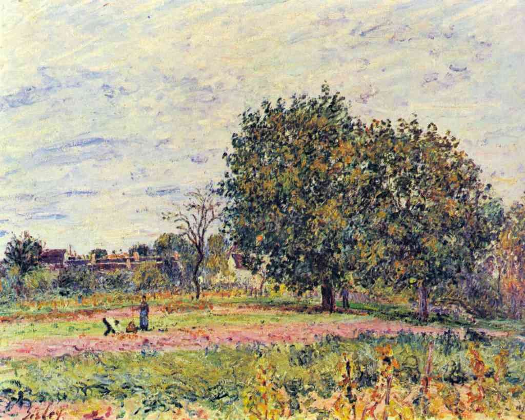 Walnut Trees In The Sun In Early October Sisley Impressionism A4 Photo Print
