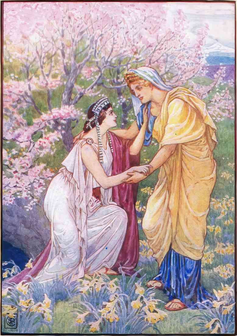 Walter Crane demeter rejoiced for her daughter was by her side CROP A4 Photo Print