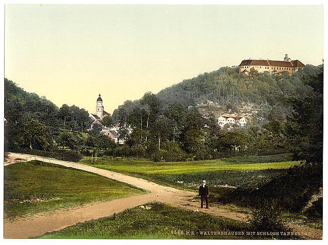 Walterhausen and Tenneberg Castle Thuringia Vintage A4 Photo Print