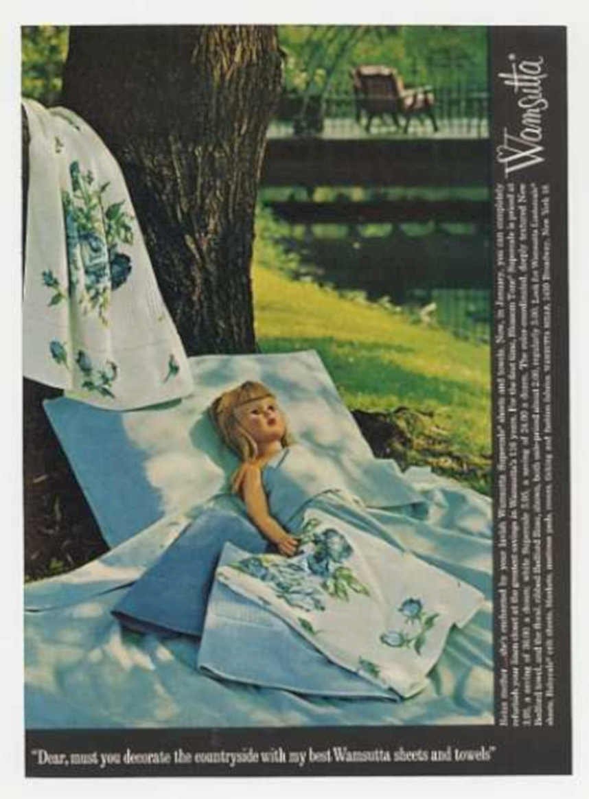 Wamsutta Sheets Doll Vintage Retro Advert Ads A4 Photo Print