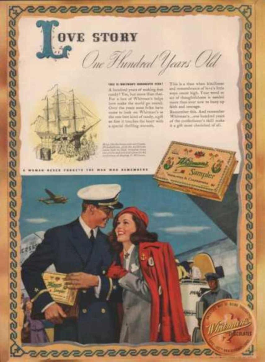 Wanamaker Sampler Chocolates Vintage Retro Advert Ads A4 Photo Print