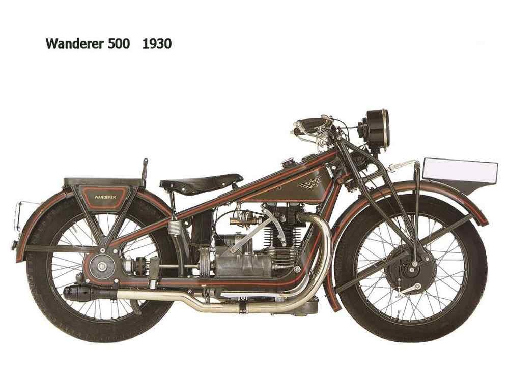 Wanderer 500 1930 motorbike A4 Photo Print