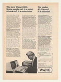 Wang 2200 Computer Vintage Retro Advert Ads A4 Photo Print