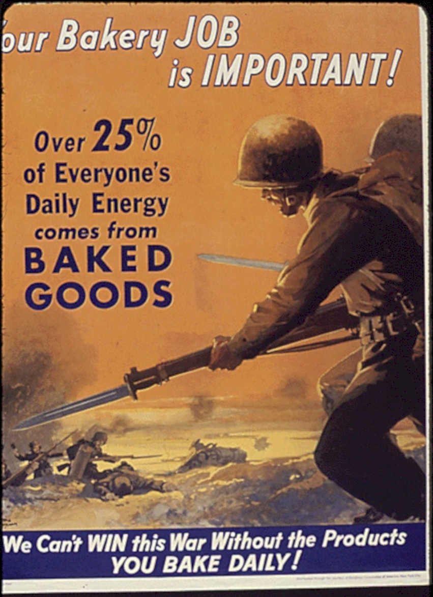 War Bakery Soldier Vintage Retro Advert Poster A4 Photo Print