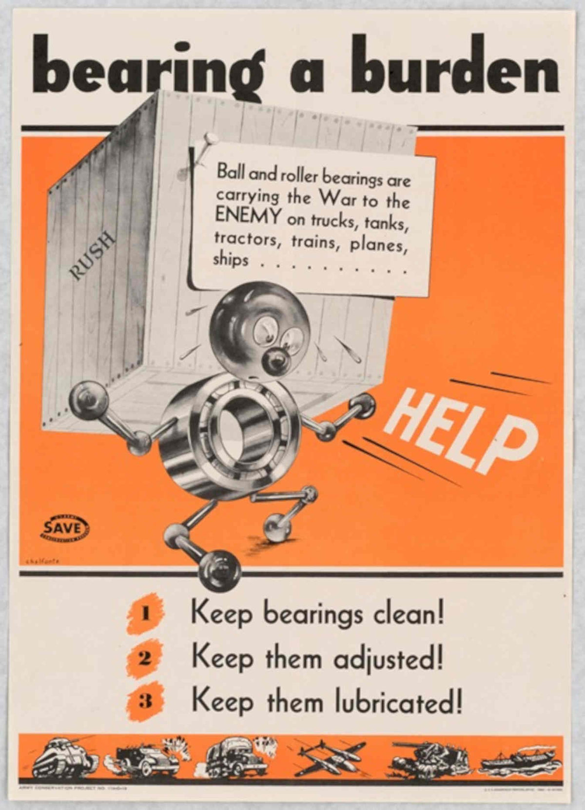 War Bearing Vehicles American World War II Advert Poster