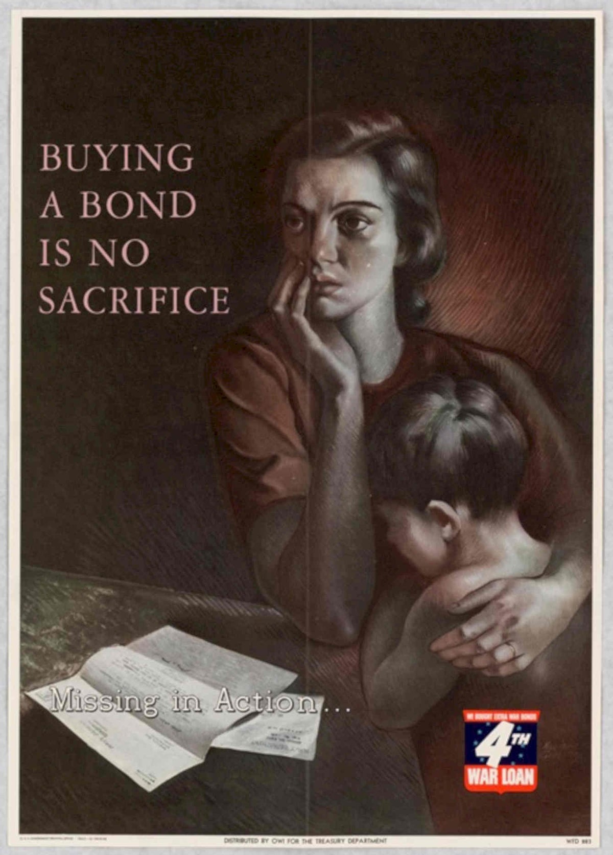 War Bond Family 1 American World War II Advert Poster