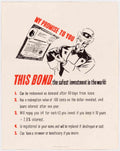 War Bond Poster American World War II Advert Poster