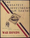 War Bonds 1940s Vintage Retro Advert Poster A4 Photo Print