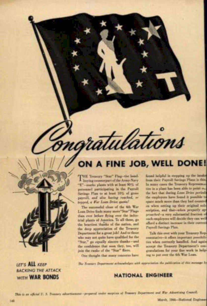 War Bonds 1944 Vintage Retro Advert Ads A4 Photo Print
