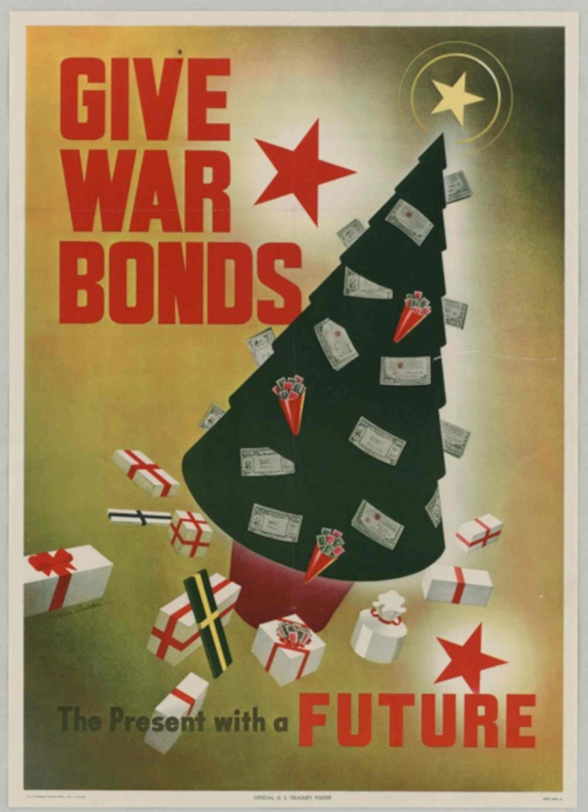 War Bonds Christmas 3 American World War II Advert Poster
