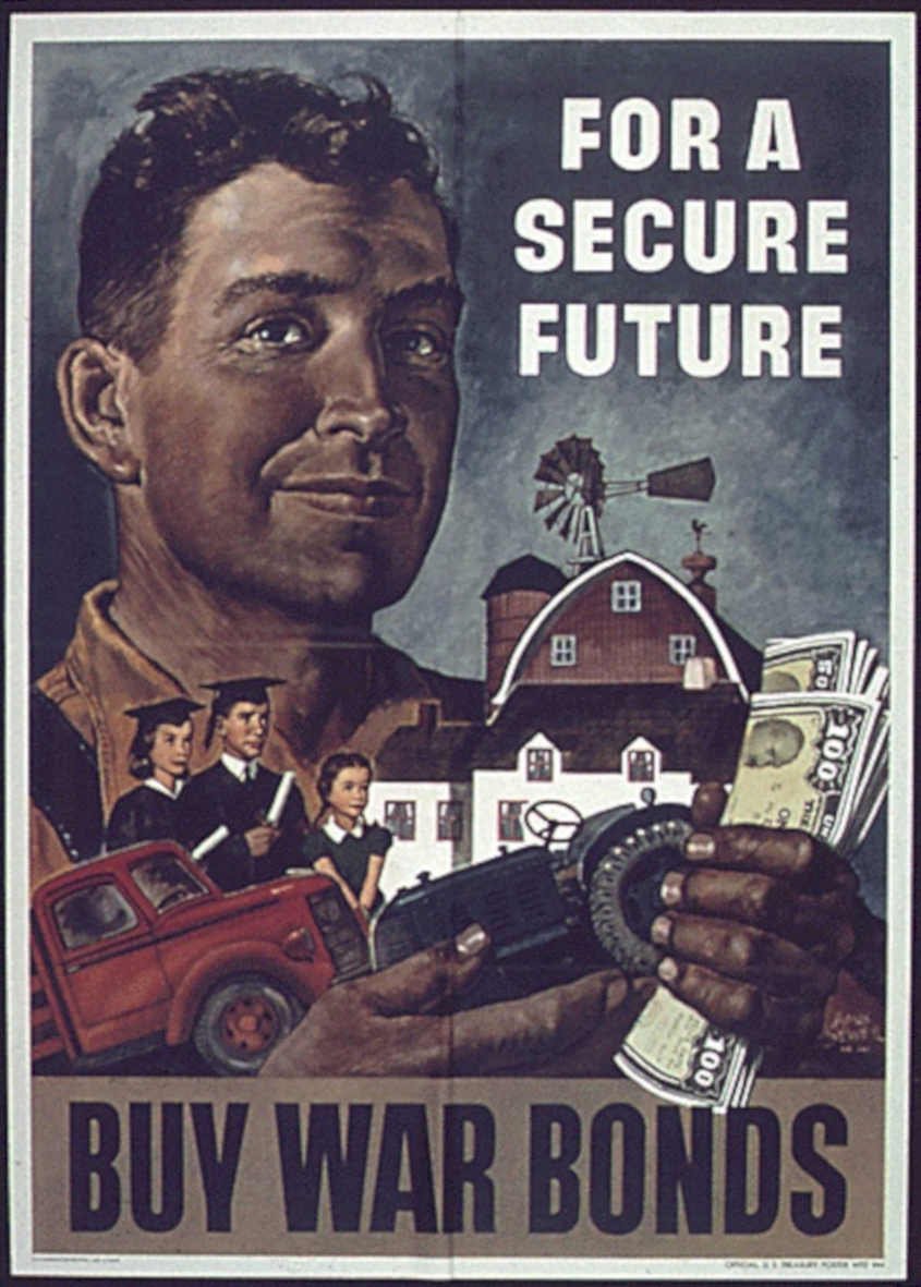War Bonds Future Vintage Retro Advert Poster A4 Photo Print
