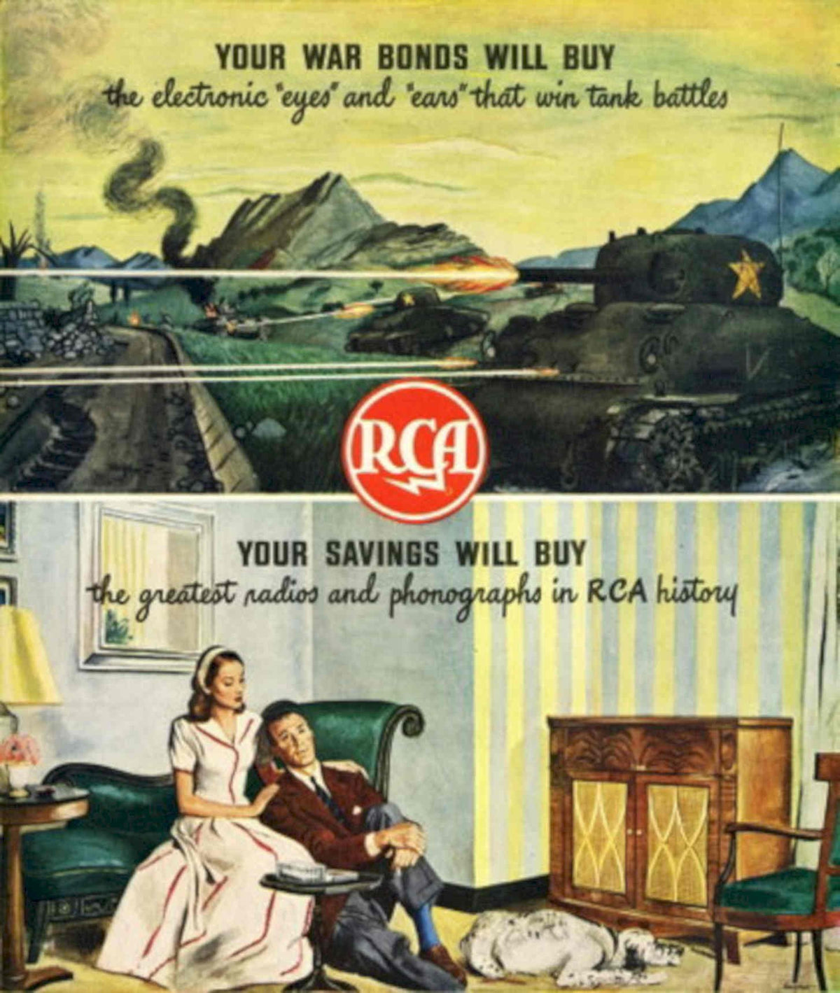 War Bonds Radio 1940s Vintage Retro Advert Poster