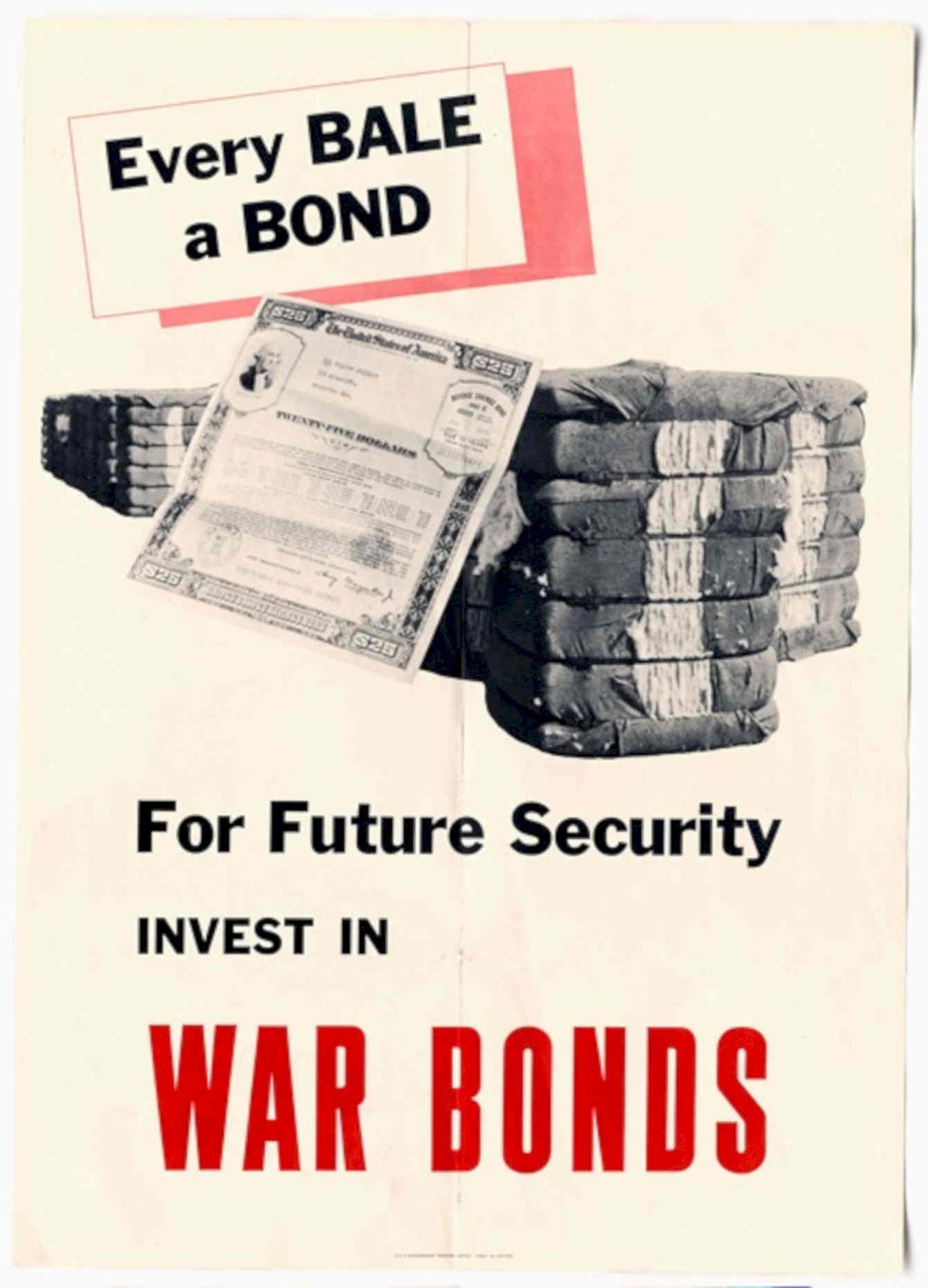 War Bonds Security American World War II Advert Poster