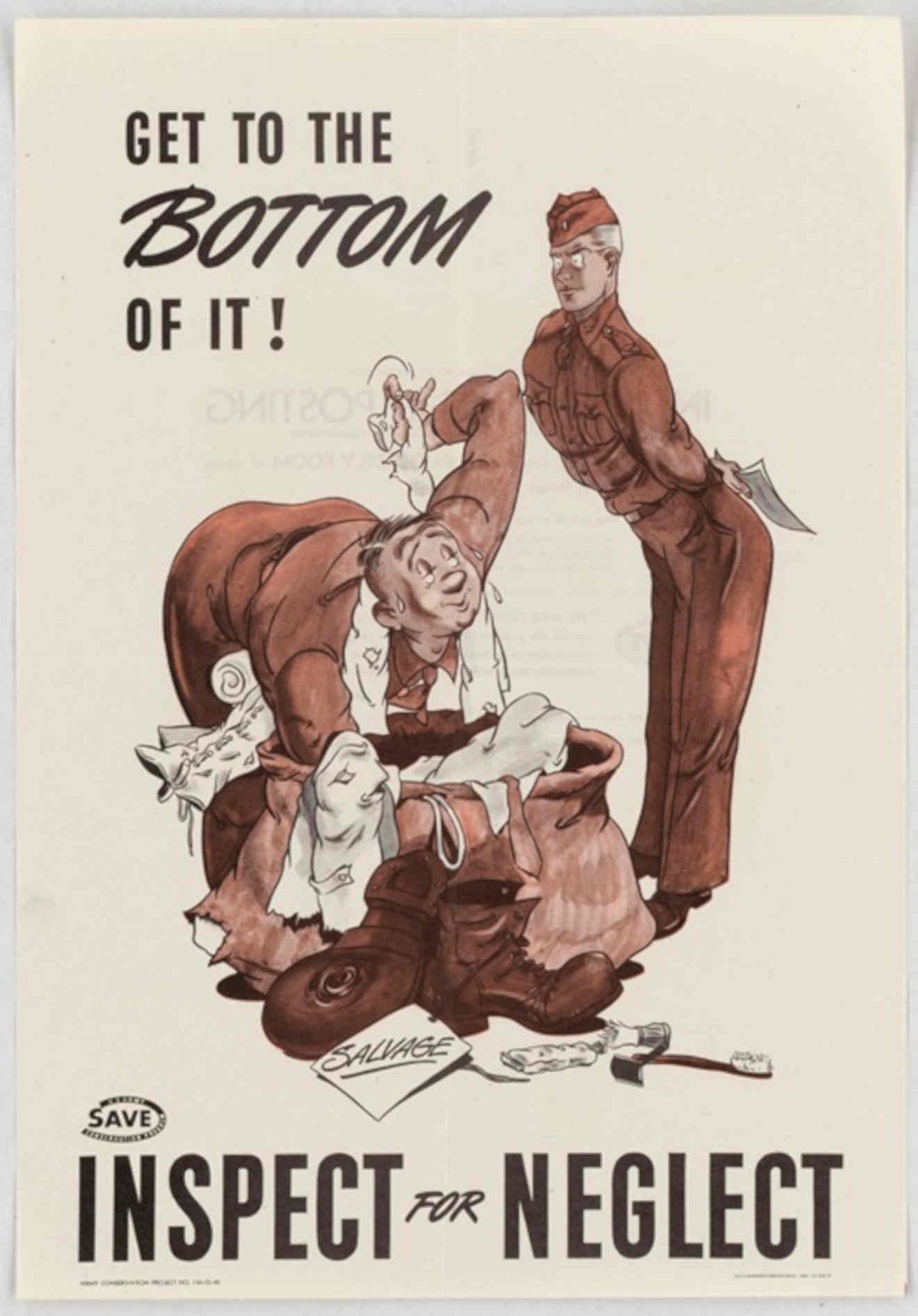 War Boots Helmet American World War II Advert Poster