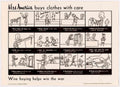 War Buying Clothes American World War II Advert Poster