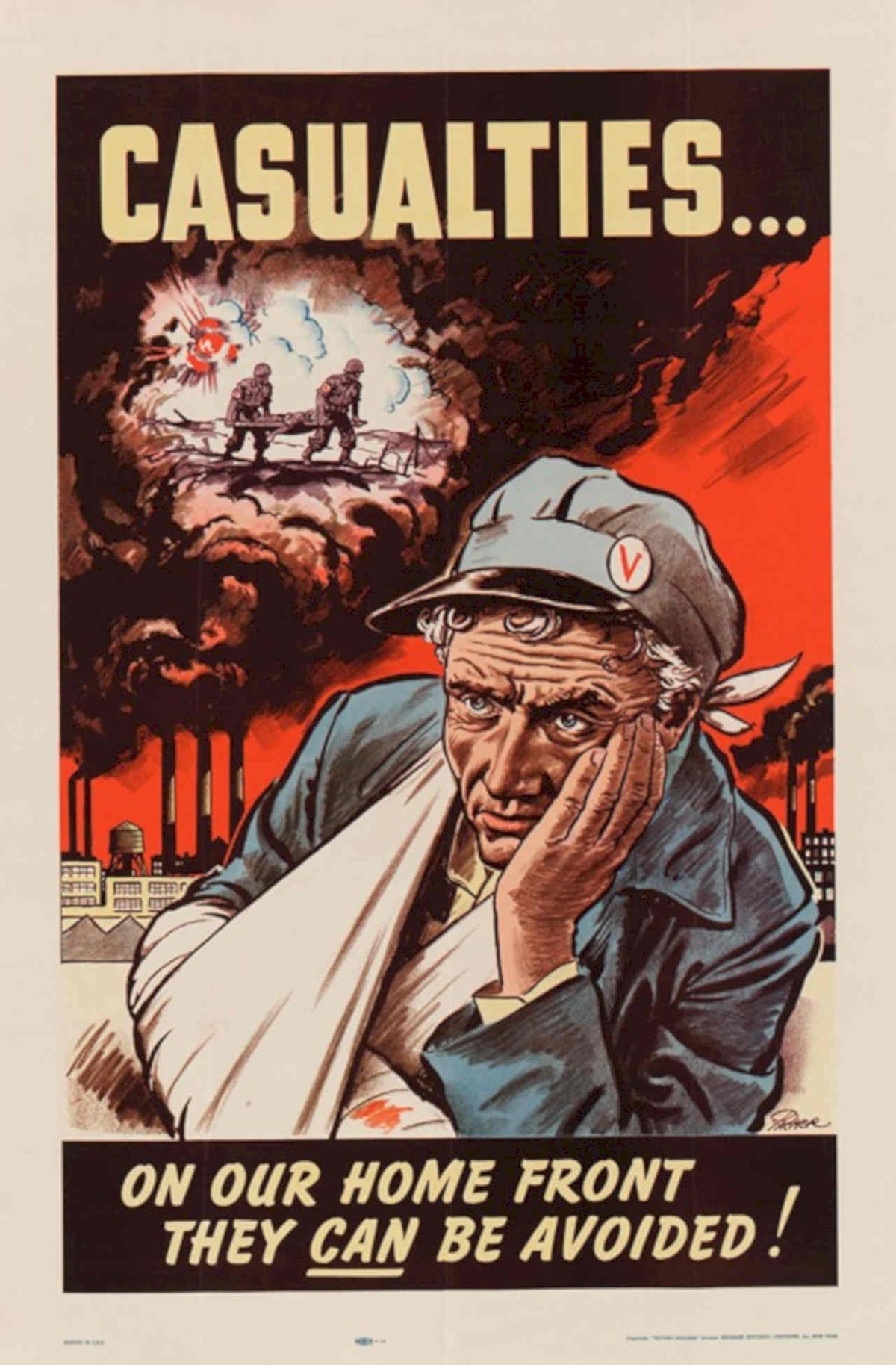 War Casualties Dover American World War II Advert Poster