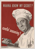 War Chef Seasoning American World War II Advert Poster