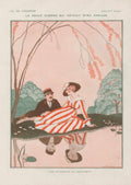 War Couple Pond La Vie Parisienne Vintage Retro Advert