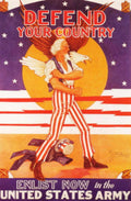 War Eagle Army 1940s Vintage Retro Advert Poster