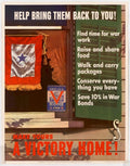 War Flag Home American World War II Advert Poster
