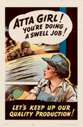 War Girl Quality American World War II Advert Poster