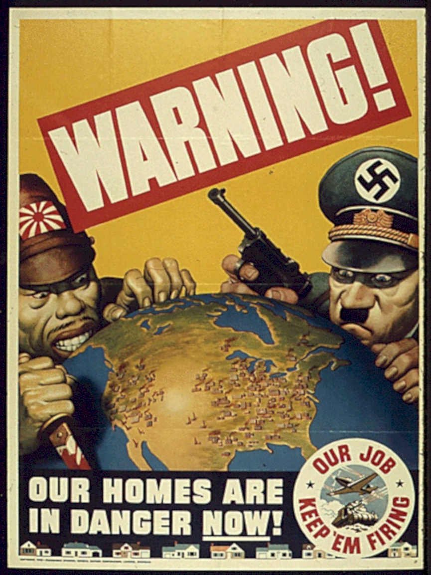 War Globe Warning Vintage Retro Advert Poster A4 Photo Print