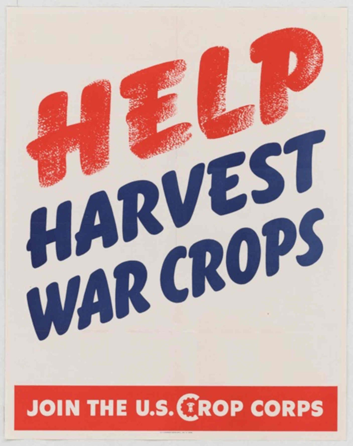 War Harvest Crops American World War II Advert Poster
