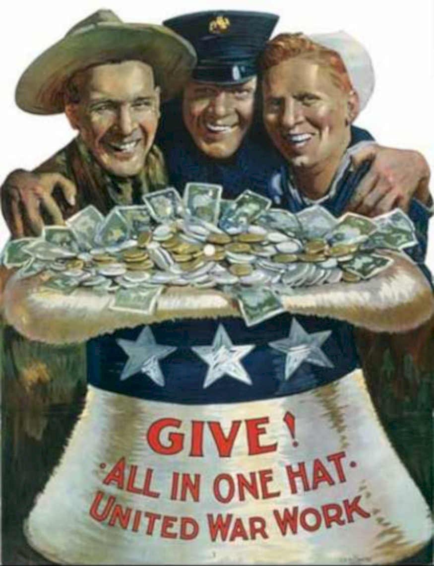 War Hat Fundraiser Vintage Retro Advert Ads A4 Photo Print