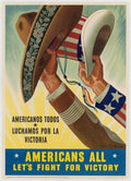 War Hat Victory American World War II Advert Poster