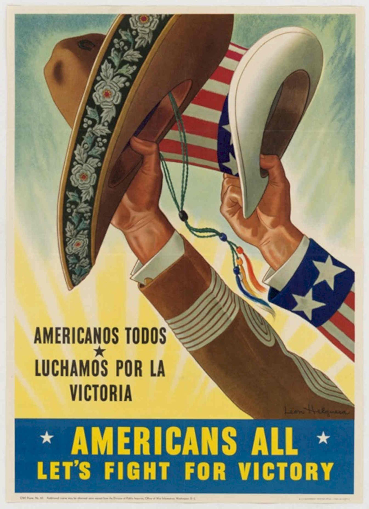 War Hat Victory American World War II Advert Poster