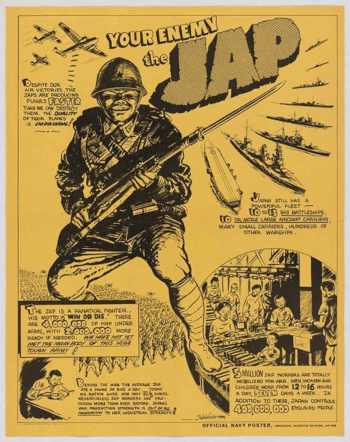 War Japs Planes American World War II Advert Poster