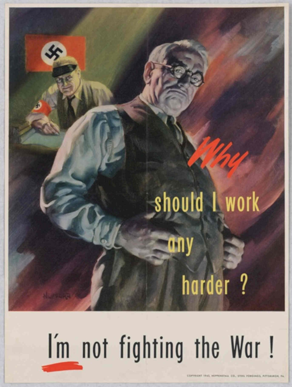 War Man Suit American World War II Advert Poster