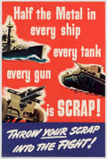 War Metal Scrap American World War II Advert Poster
