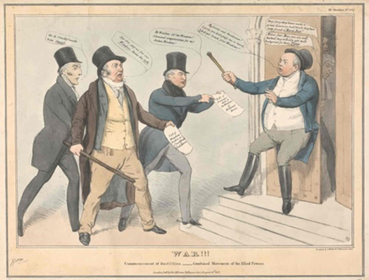 War Officials 1812 GB Cartoon Vintage Retro Advert Poster