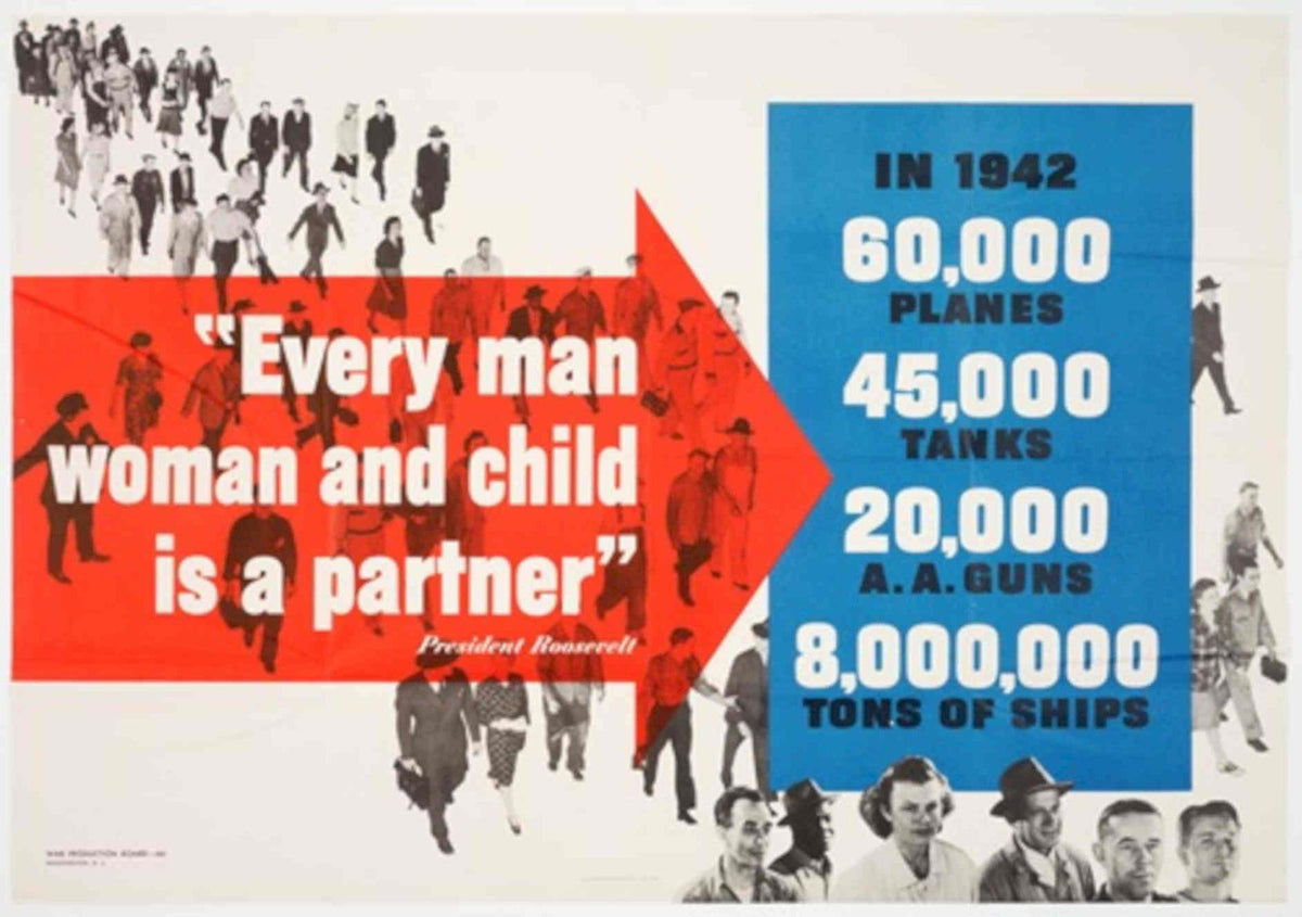War People Planes American World War II Advert Poster