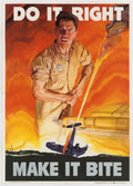 War Plane Bite American World War II Advert Poster