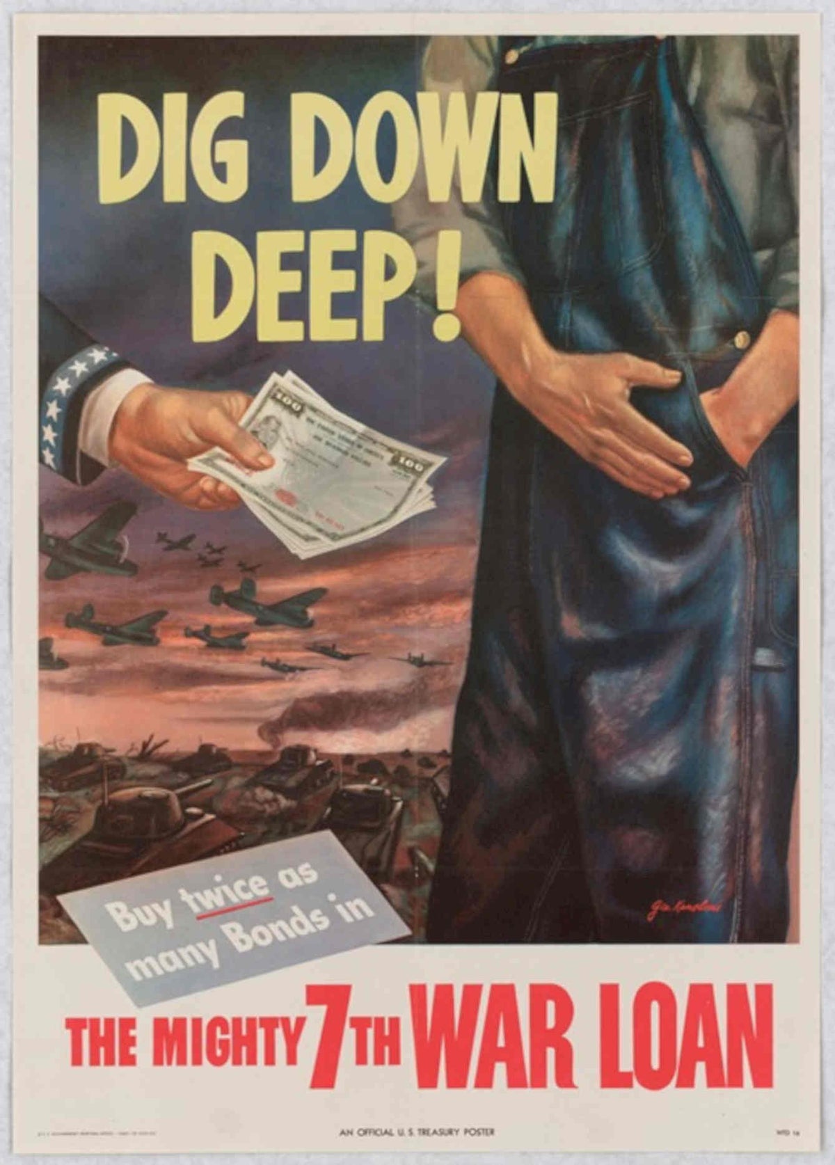 War Planes Bonds American World War II Advert Poster